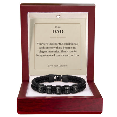 Load image into Gallery viewer, To My Dad, Someone I Can Count On - Personalized Name Bracelet
