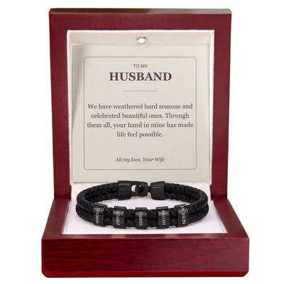 Load image into Gallery viewer, To My Husband, Through Every Season - Personalized Name Bracelet
