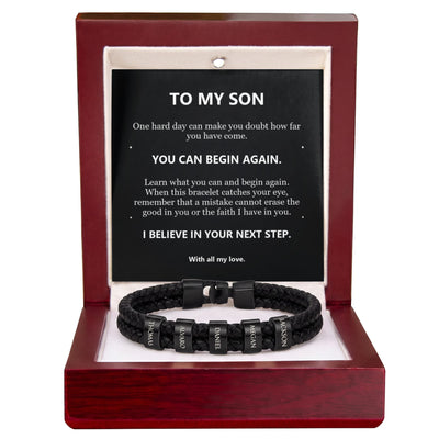 Load image into Gallery viewer, To My Son Bracelet – Believe in Your Next Step
