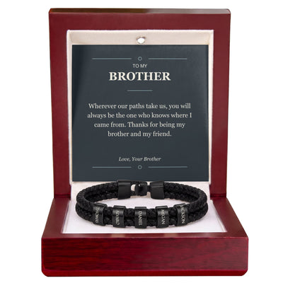 Load image into Gallery viewer, To My Brother, My Brother and My Friend - Personalized Name Bracelet
