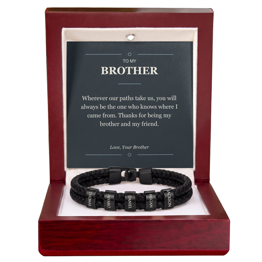 To My Brother, My Brother and My Friend - Personalized Name Bracelet