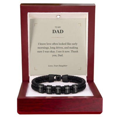 Load image into Gallery viewer, To My Dad, I See Your Love Now - Personalized Name Bracelet
