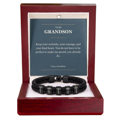 Load image into Gallery viewer, To My Grandson, You Already Make Me Proud - Personalized Name Bracelet

