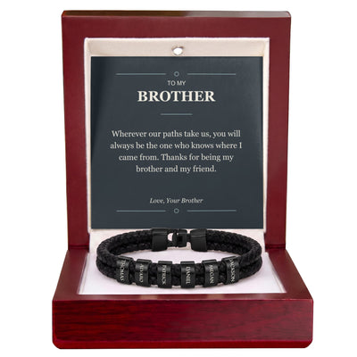 Load image into Gallery viewer, To My Brother, My Brother and My Friend - Personalized Name Bracelet
