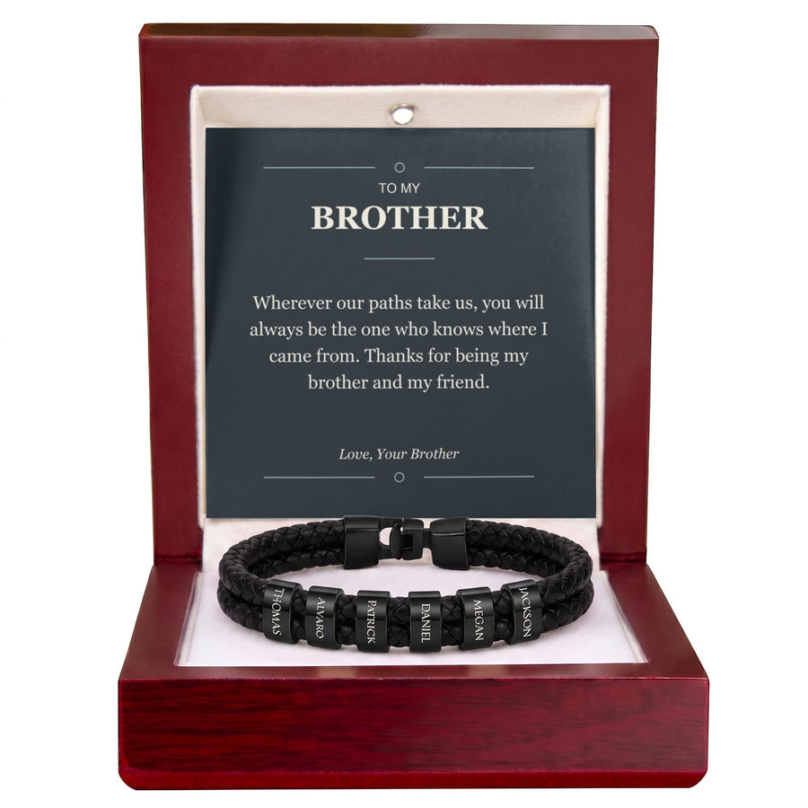 To My Brother, My Brother and My Friend - Personalized Name Bracelet