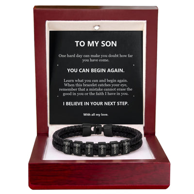 Load image into Gallery viewer, To My Son Bracelet – Believe in Your Next Step

