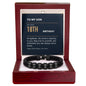 To My Son 18th Birthday Men's Personalized Name Bracelet from Mom