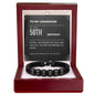To My Grandson 50th Birthday Men's Personalized Name Bracelet from Grandma