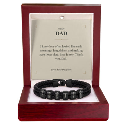 Load image into Gallery viewer, To My Dad, I See Your Love Now - Personalized Name Bracelet
