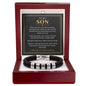 To My Son Personalized Name Bracelet - Forever in Your Corner