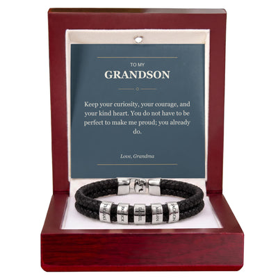 Load image into Gallery viewer, To My Grandson, You Already Make Me Proud - Personalized Name Bracelet
