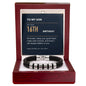 To My Son 16th Birthday Men's Personalized Name Bracelet from Mom