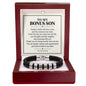 To My Bonus Son Personalized Name Bracelet - Forever Held in My Heart