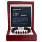 To My Son 21st Birthday Men's Personalized Name Bracelet from Mom
