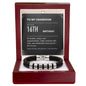 To My Grandson 16th Birthday Men's Personalized Name Bracelet from Grandma