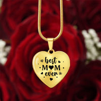 Load image into Gallery viewer, Best Mom Ever Gifts from Daughter / Son - Engraved Heart Necklace

