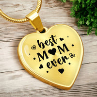 Load image into Gallery viewer, Best Mom Ever Gifts from Daughter / Son - Engraved Heart Necklace
