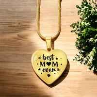 Load image into Gallery viewer, Best Mom Ever Gifts from Daughter / Son - Engraved Heart Necklace
