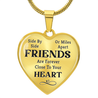 Load image into Gallery viewer, To My Best Friends Heart Necklace - Side by Side Snake Chain
