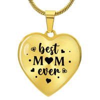 Load image into Gallery viewer, Best Mom Ever Gifts from Daughter / Son - Engraved Heart Necklace
