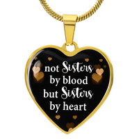 Load image into Gallery viewer, Silver Women Heart Necklace - Not Sister by Blood Snake Chain
