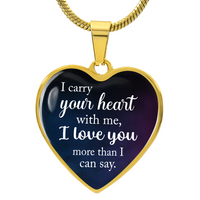 Load image into Gallery viewer, Silver Women Heart Necklace - I Carry Your Heart Snake Chain
