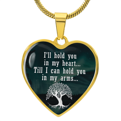 Load image into Gallery viewer, Silver Women Heart Necklace - I&amp;#39;ll Hold You Snake Chain
