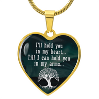 Load image into Gallery viewer, Silver Women Heart Necklace - I&#39;ll Hold You Snake Chain
