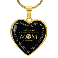 Load image into Gallery viewer, To My Mom Heart Necklace - Always Loving Heart Snake Chain
