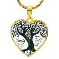 Load image into Gallery viewer, Silver Women Heart Necklace - Where Life Begins Snake Chain
