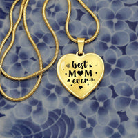 Load image into Gallery viewer, Best Mom Ever Gifts from Daughter / Son - Engraved Heart Necklace
