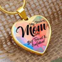 Load image into Gallery viewer, To My Mom Heart Necklace - My Precious Mom Snake Chain
