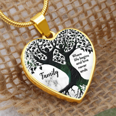 Load image into Gallery viewer, Silver Women Heart Necklace - Where Life Begins Snake Chain
