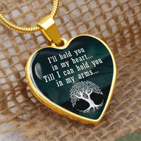 Load image into Gallery viewer, Silver Women Heart Necklace - I&#39;ll Hold You Snake Chain
