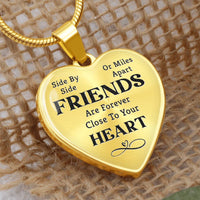 Load image into Gallery viewer, To My Best Friends Heart Necklace - Side by Side Snake Chain
