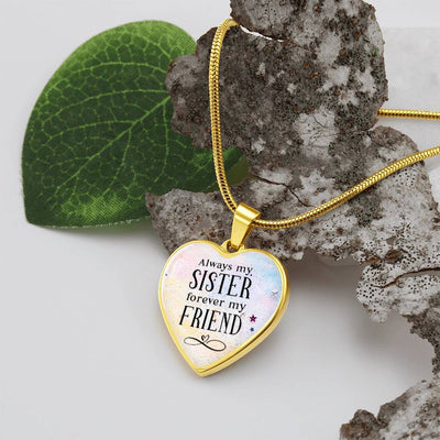 Load image into Gallery viewer, To My Sister Heart Necklace - Always My Sister Snake Chain
