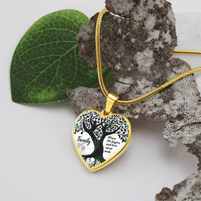 Load image into Gallery viewer, Silver Women Heart Necklace - Where Life Begins Snake Chain
