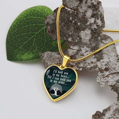 Load image into Gallery viewer, Silver Women Heart Necklace - I&amp;#39;ll Hold You Snake Chain
