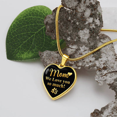 Load image into Gallery viewer, To My Mom Heart Necklace - Mom We Love You So Much Snake Chain
