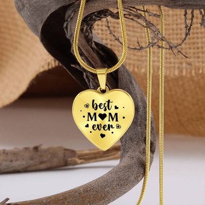 Load image into Gallery viewer, Best Mom Ever Gifts from Daughter / Son - Engraved Heart Necklace
