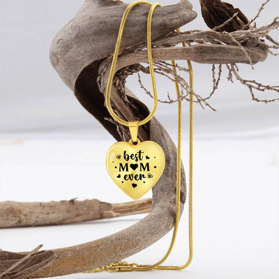 Load image into Gallery viewer, Best Mom Ever Gifts from Daughter / Son - Engraved Heart Necklace
