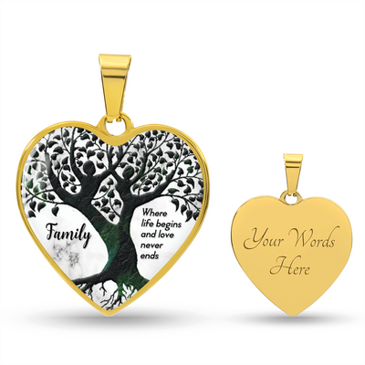 Load image into Gallery viewer, Silver Women Heart Necklace - Where Life Begins Snake Chain
