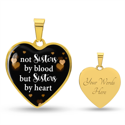 Load image into Gallery viewer, Silver Women Heart Necklace - Not Sister by Blood Snake Chain
