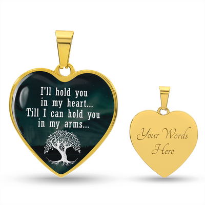 Load image into Gallery viewer, Silver Women Heart Necklace - I&amp;#39;ll Hold You Snake Chain
