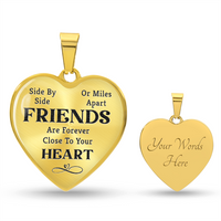 Load image into Gallery viewer, To My Best Friends Heart Necklace - Side by Side Snake Chain
