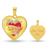 Load image into Gallery viewer, To My Wife Heart Necklace - My Heart to My Wife Snake Chain
