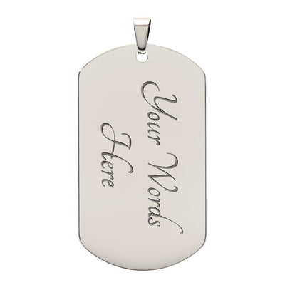 Load image into Gallery viewer, Personalized Necklace for Son from Dad, Father to Son Dog Tag Necklace
