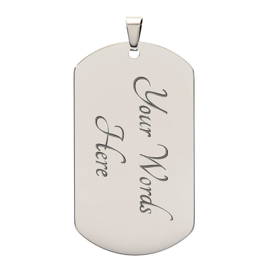 Personalized Necklace for Son from Dad, Father to Son Dog Tag Necklace