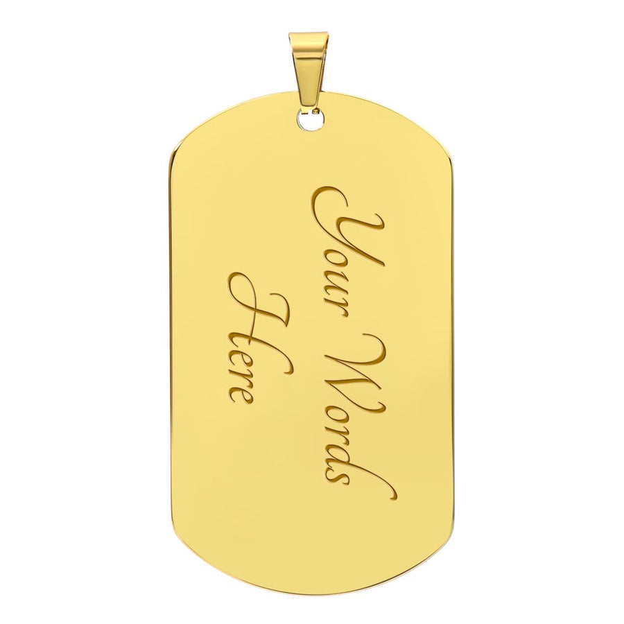 Personalized Necklace for Son from Mom, Mother to Son Dog Tag Necklace
