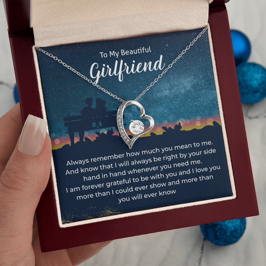 To My Girlfriend Necklace Xmas Gifts, I Love You More Than I Could Show & More Than You Ever Know